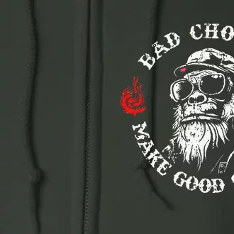 Monkey Bad Choices Make Good Stories Full Zip Hoodie