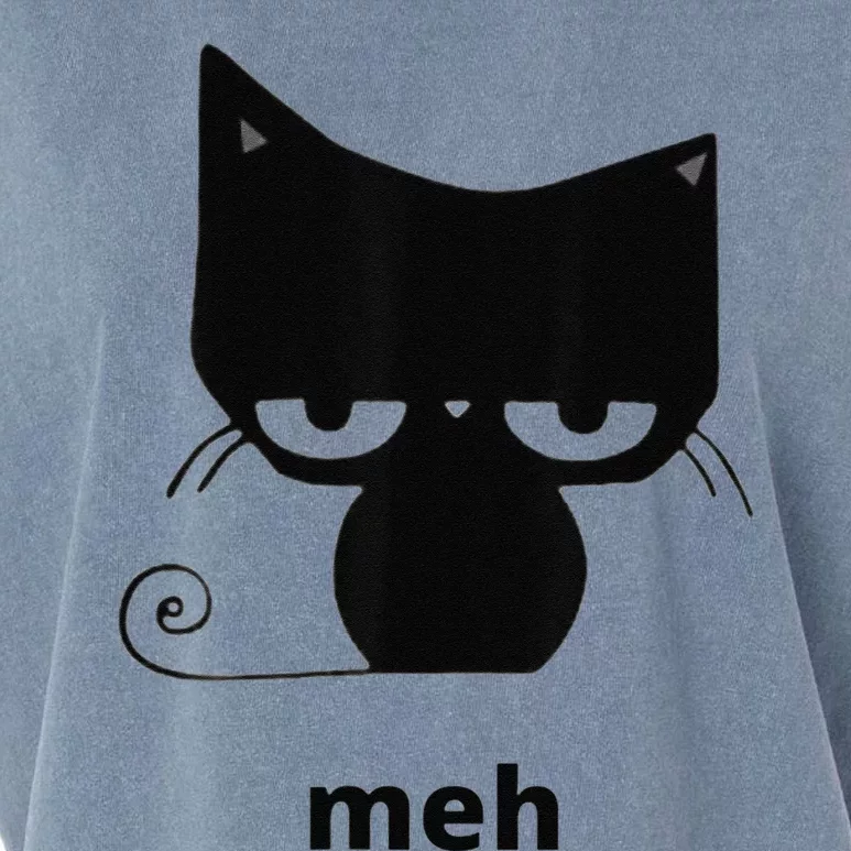 Meh Black Cat Funny Garment-Dyed Women's Muscle Tee