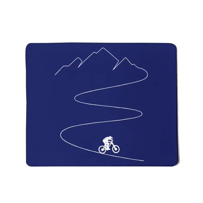 Mountain Biking Cyclist Rider Bicycle Single Track Riding Mousepad