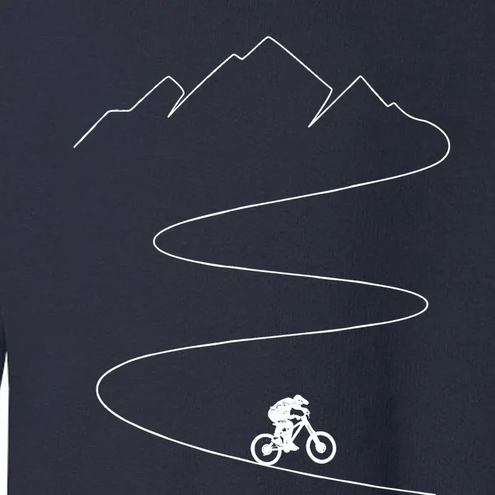 Mountain Biking Cyclist Rider Bicycle Single Track Riding Toddler Sweatshirt