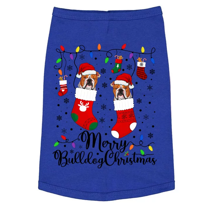 Merry Bulldog Christmas Bulldog Xmas Party Bulldog Gift Doggie Tank