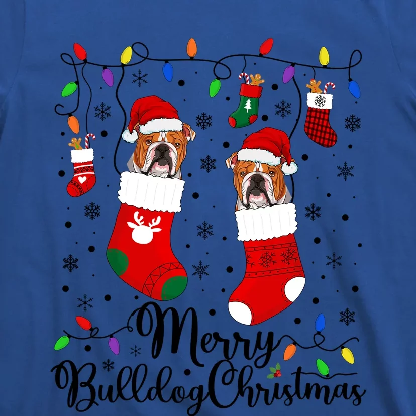 Merry Bulldog Christmas Bulldog Xmas Party Bulldog Gift T-Shirt