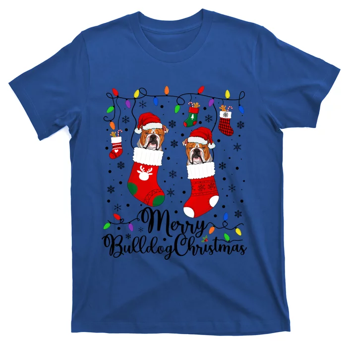 Merry Bulldog Christmas Bulldog Xmas Party Bulldog Gift T-Shirt