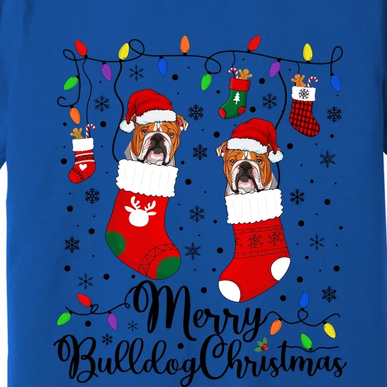 Merry Bulldog Christmas Bulldog Xmas Party Bulldog Gift Premium T-Shirt