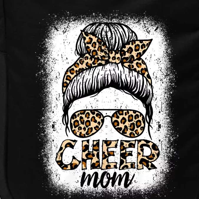 Messy Bun Cheer Mom Leopard Cheerleader Women Mothers Day Impact Tech Backpack