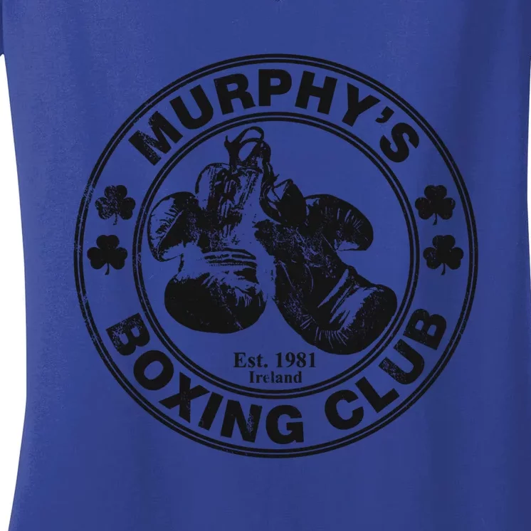 MurphyS Boxing Club Irish Surname Boxing Gift Women's V-Neck T-Shirt