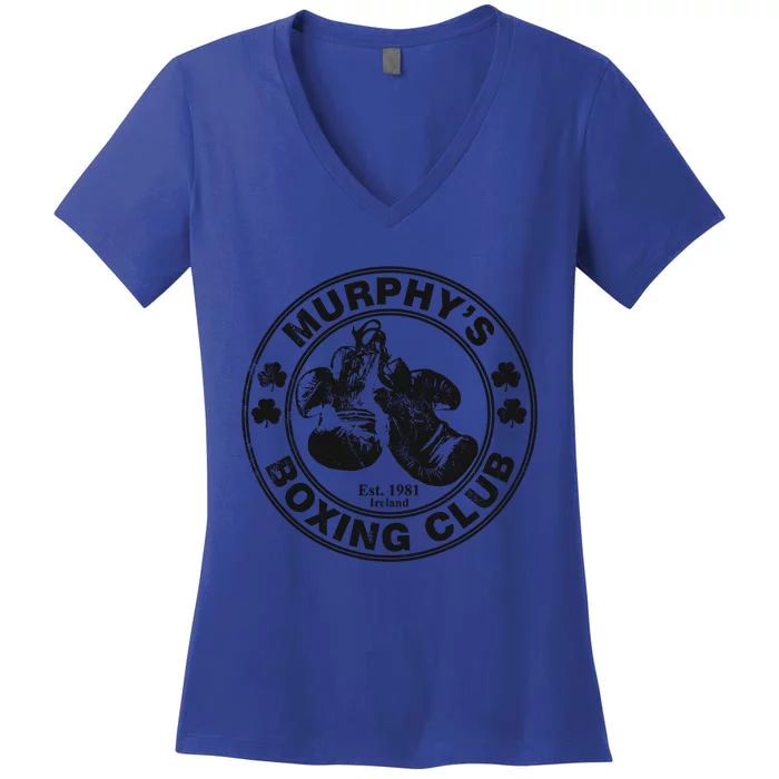 MurphyS Boxing Club Irish Surname Boxing Gift Women's V-Neck T-Shirt