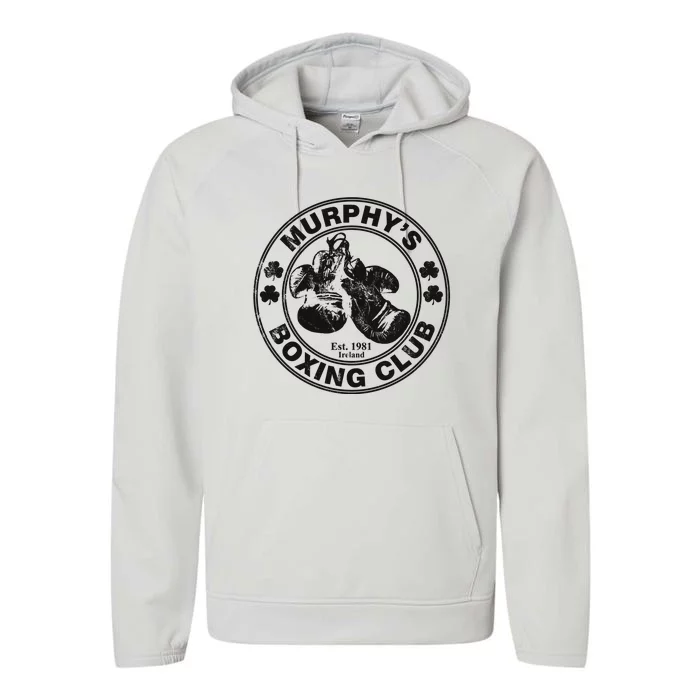 MurphyS Boxing Club Irish Surname Boxing Gift Performance Fleece Hoodie