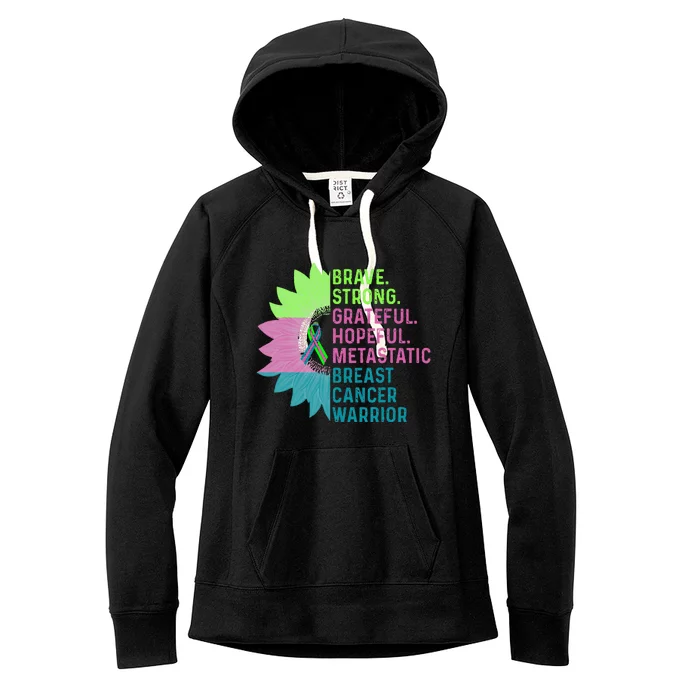 Metastatic Breast Cancer Awareness Care Warrior Women's Fleece Hoodie