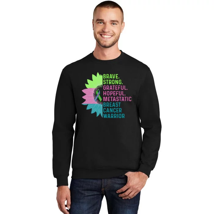 Metastatic Breast Cancer Awareness Care Warrior Tall Sweatshirt