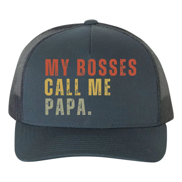 My Boss Calls Me Papa Yupoong Adult 5-Panel Trucker Hat