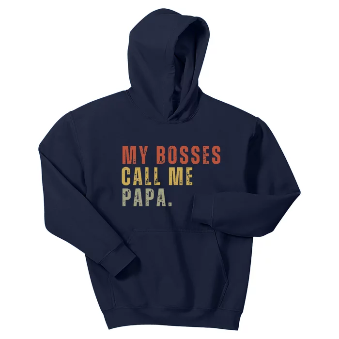 My Boss Calls Me Papa Kids Hoodie