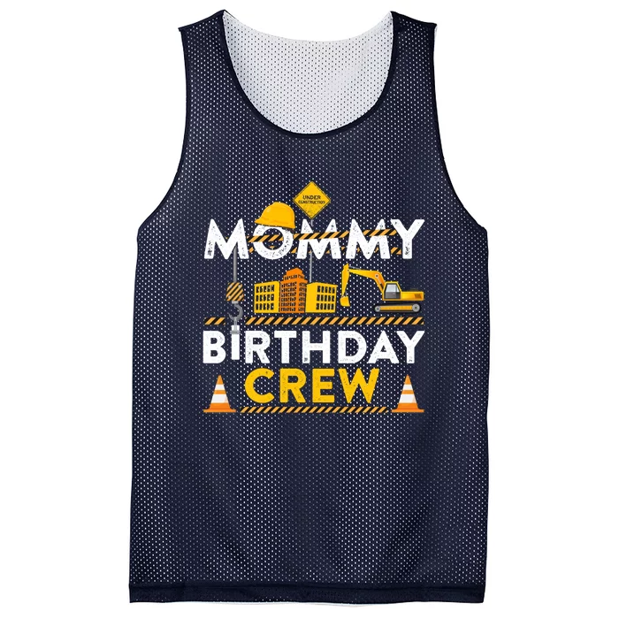 Mommy Birthday Crew Construction Birthday Party Gift Mesh Reversible Basketball Jersey Tank