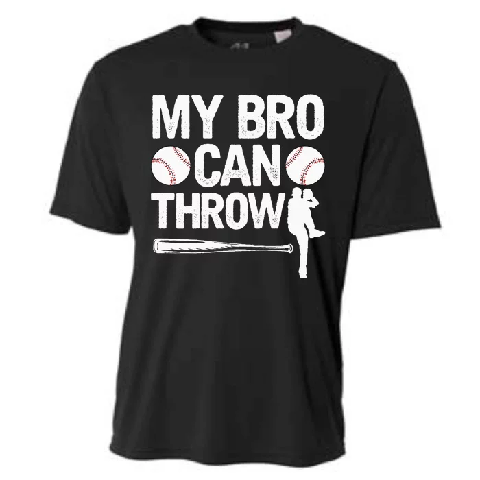 My Bro Can Throw Baseball Brother Player Pitcher Sibling Cooling Performance Crew T-Shirt