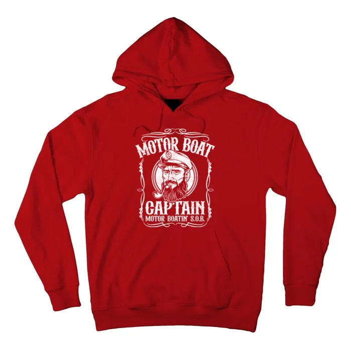 Motor Boat Captain Funny Pontoon Boating Motor Boatin Lake Tall Hoodie