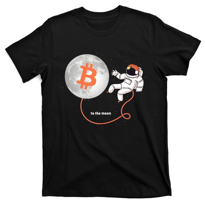 Moon Bitcoin Cryptocurrency Crypto Digital Currency T-Shirt