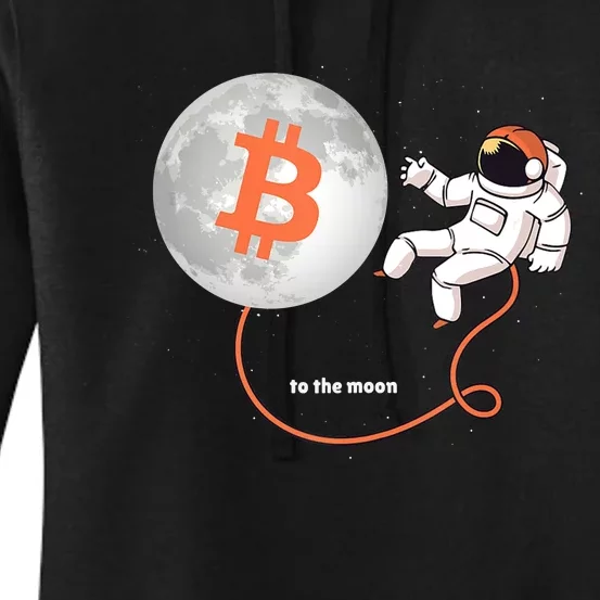 Moon Bitcoin Cryptocurrency Crypto Digital Currency Women's Pullover Hoodie