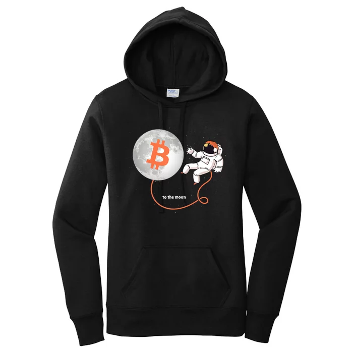 Moon Bitcoin Cryptocurrency Crypto Digital Currency Women's Pullover Hoodie