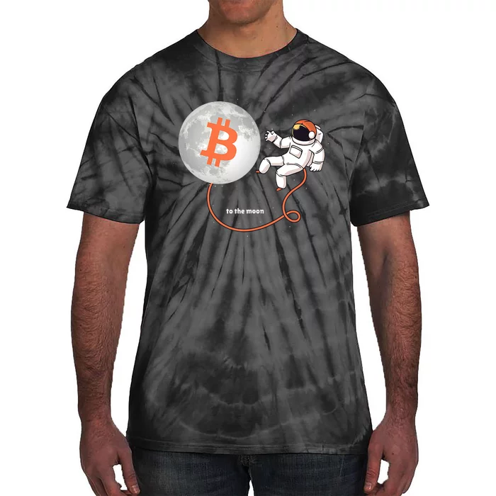 Moon Bitcoin Cryptocurrency Crypto Digital Currency Tie-Dye T-Shirt