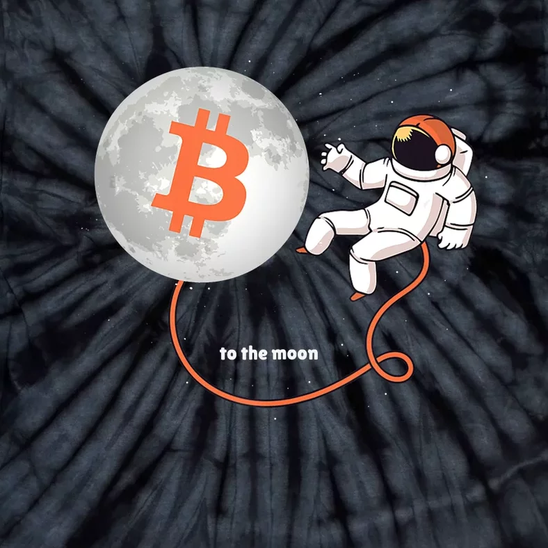 Moon Bitcoin Cryptocurrency Crypto Digital Currency Tie-Dye T-Shirt