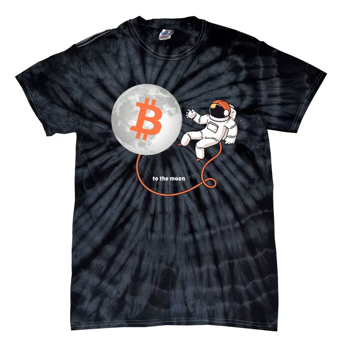 Moon Bitcoin Cryptocurrency Crypto Digital Currency Tie-Dye T-Shirt