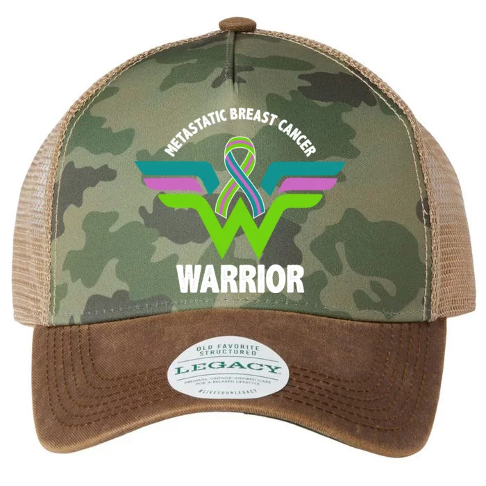 Metastatic Breast Cancer Warrior Ribbon Legacy Tie Dye Trucker Hat