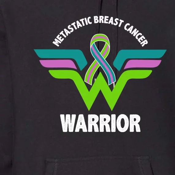 Metastatic Breast Cancer Warrior Ribbon Premium Hoodie