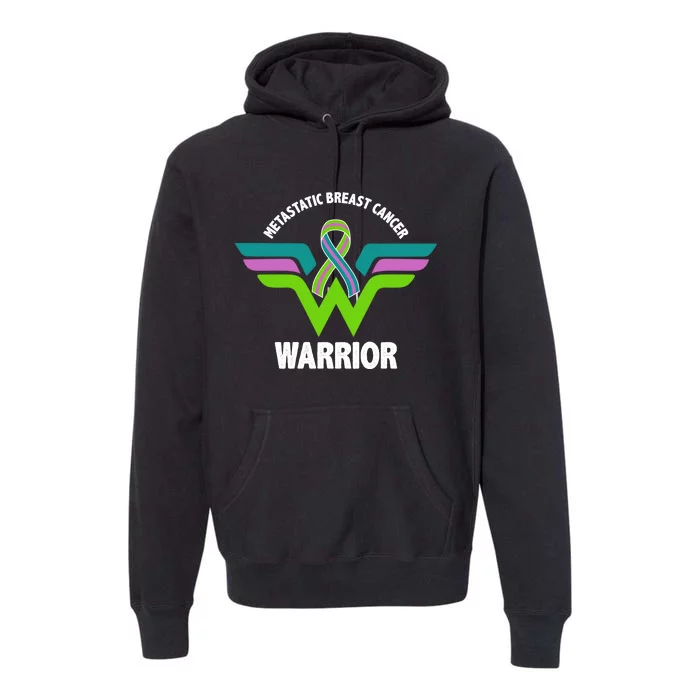 Metastatic Breast Cancer Warrior Ribbon Premium Hoodie