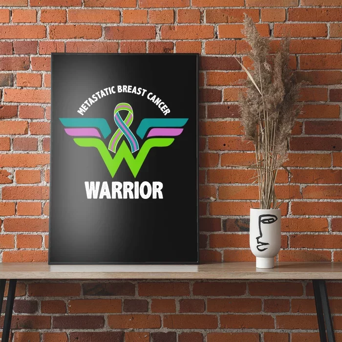 Metastatic Breast Cancer Warrior Ribbon Poster