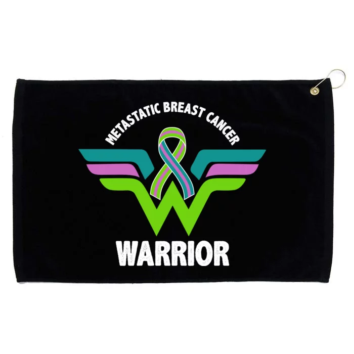 Metastatic Breast Cancer Warrior Ribbon Grommeted Golf Towel