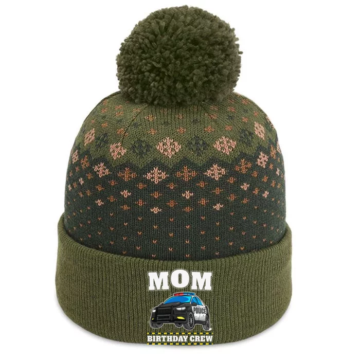 Mom Birthday Crew Police Car Policeman Officer Mommy Mama The Baniff Cuffed Pom Beanie