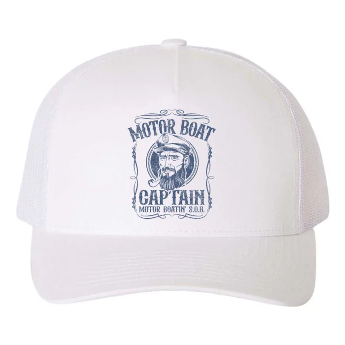 Motor Boat Captain Funny Pontoon Boating Motor Boatin Lake Yupoong Adult 5-Panel Trucker Hat