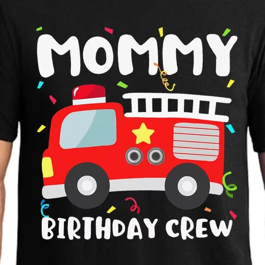 Mommy Birthday Crew Fire Truck Party Firefighter Mom Mama Pajama Set