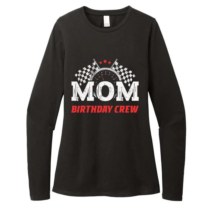 Mom Birthday Crew Race Car Theme Party Racing Car Driver Womens CVC Long Sleeve Shirt