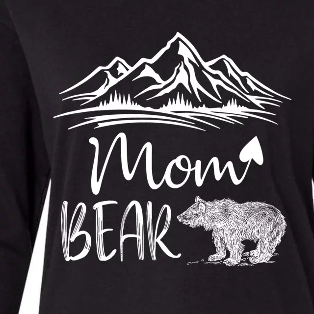 Mom Bear Camping Camp Matching Family Adventure Lovers Gift Womens Cotton Relaxed Long Sleeve T-Shirt