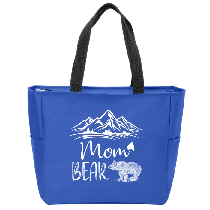 Mom Bear Camping Camp Matching Family Adventure Lovers Gift Zip Tote Bag