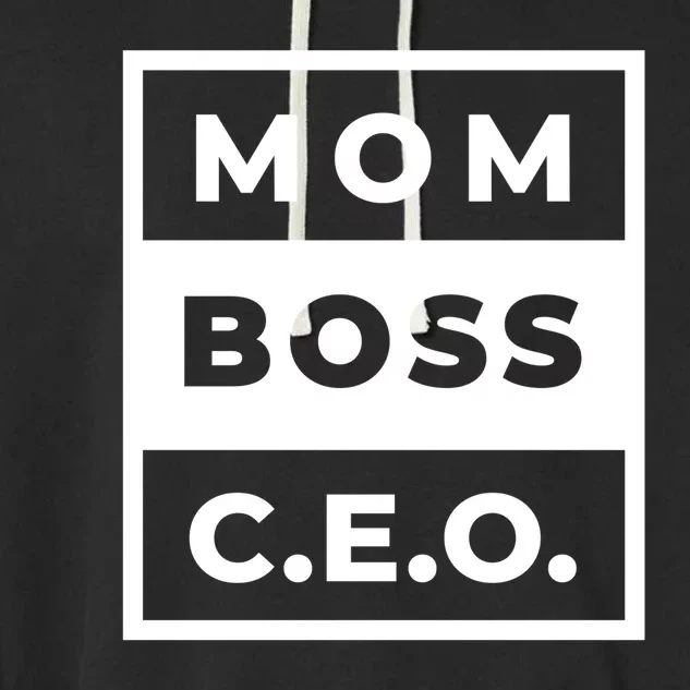 Mom Boss CEO Garment-Dyed Fleece Hoodie