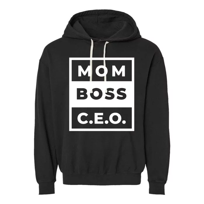 Mom Boss CEO Garment-Dyed Fleece Hoodie