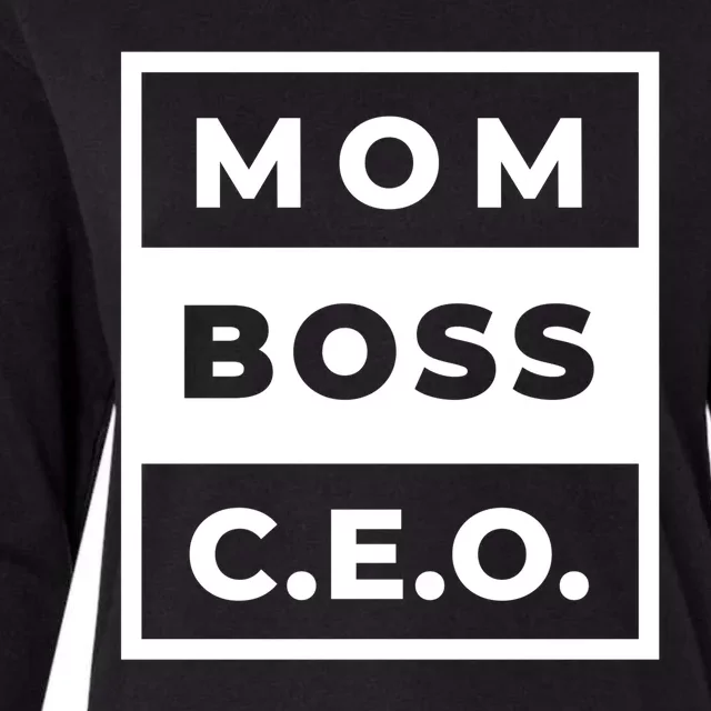 Mom Boss CEO Womens Cotton Relaxed Long Sleeve T-Shirt