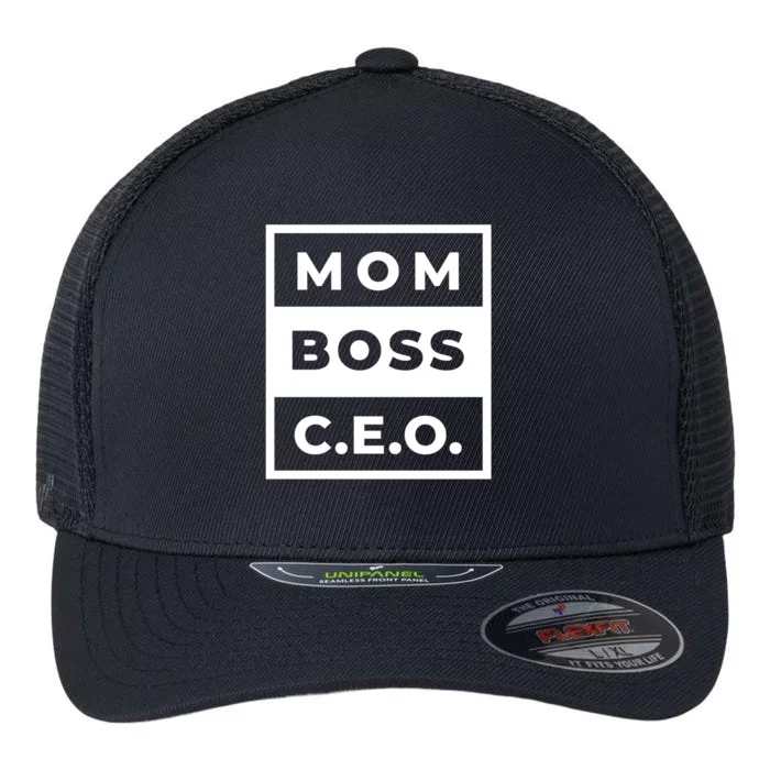 Mom Boss CEO Flexfit Unipanel Trucker Cap