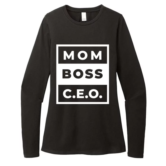 Mom Boss CEO Womens CVC Long Sleeve Shirt