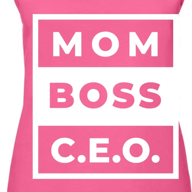 Mom Boss CEO Women's Racerback Tank