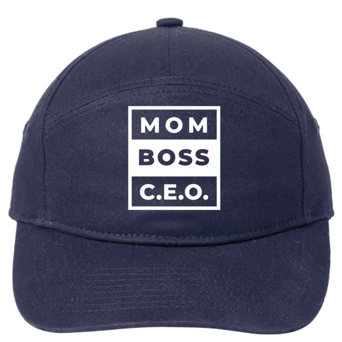 Mom Boss CEO 7-Panel Snapback Hat