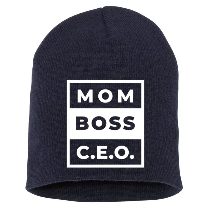 Mom Boss CEO Short Acrylic Beanie