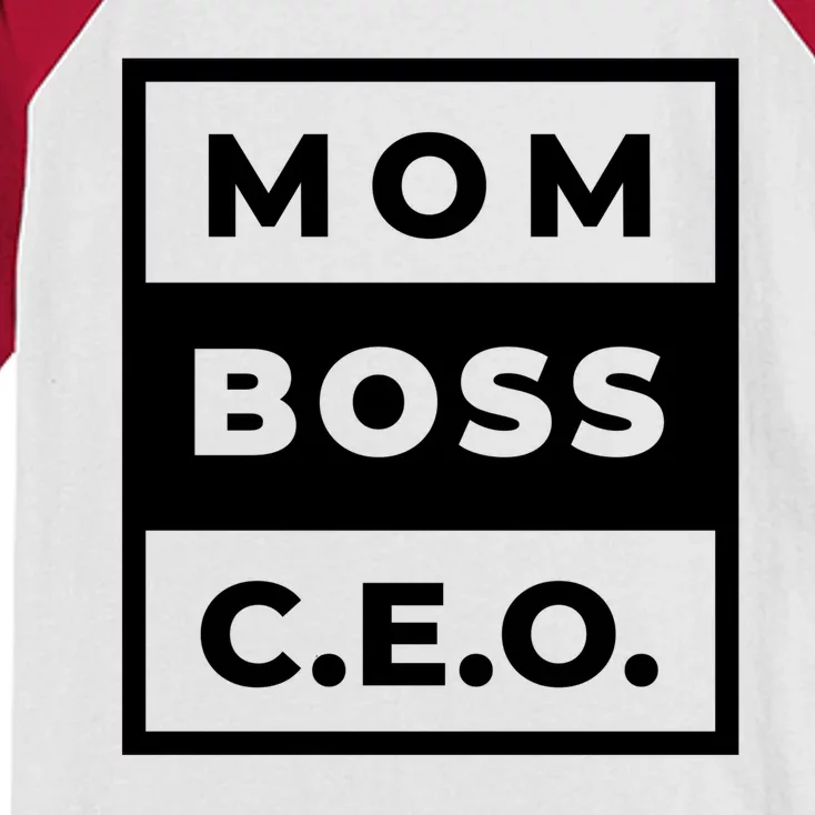 Mom Boss CEO Kids Colorblock Raglan Jersey