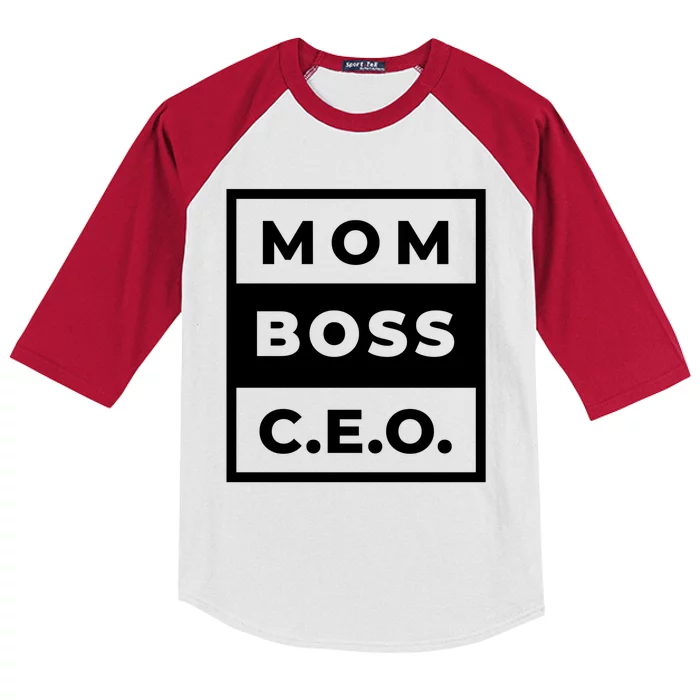 Mom Boss CEO Kids Colorblock Raglan Jersey