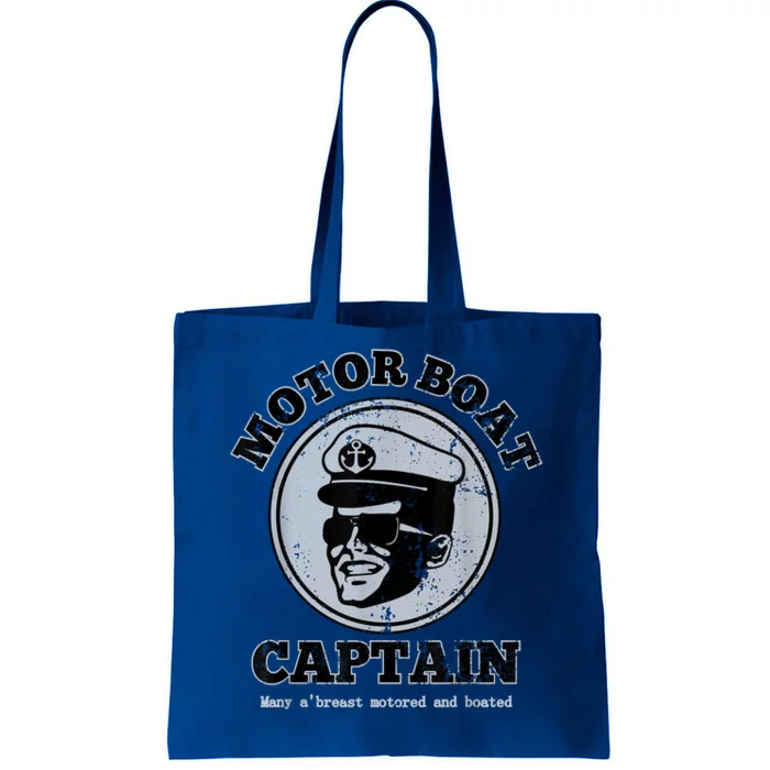 Motor Boat Captain Funny Pontoon Boating Motor Boatin Lake Tote Bag