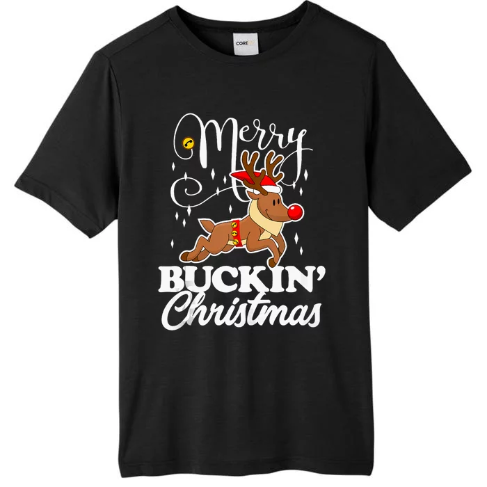 Merry Buckin Christmas Rudolph Reindeer Funny Tank Top ChromaSoft Performance T-Shirt