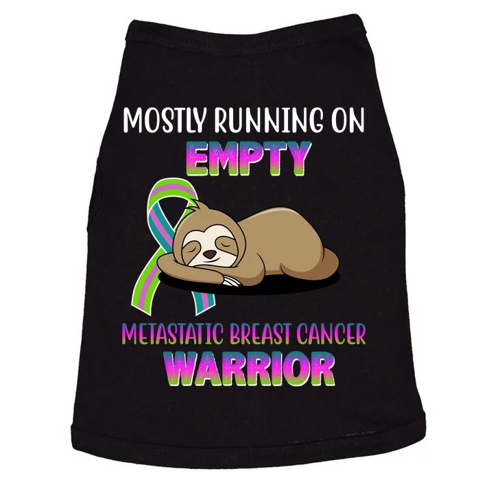 Metastatic Breast Cancer Warrior Awareness Sloth Doggie Tank