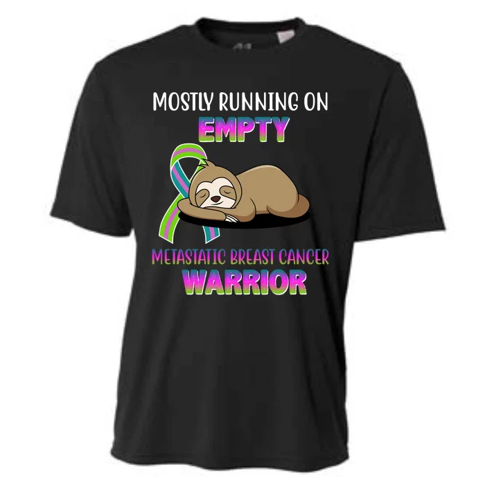 Metastatic Breast Cancer Warrior Awareness Sloth Cooling Performance Crew T-Shirt